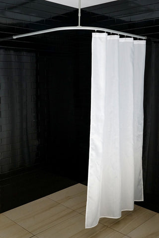 White Weighted Shower Curtain